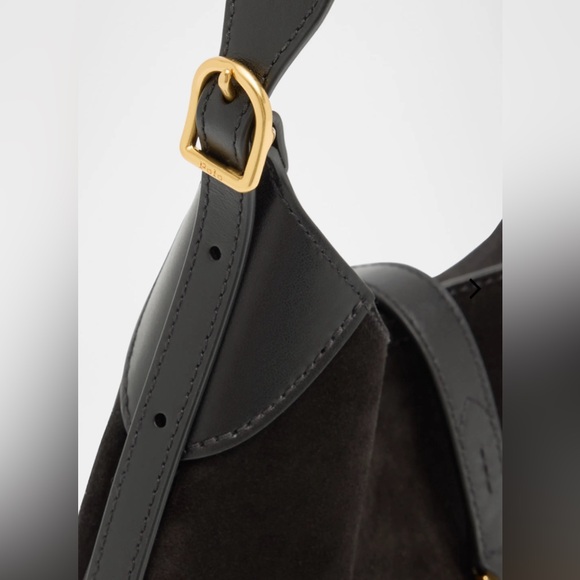 Ralph Lauren Polo ID Bag in Black Suede & Leather - Picture 4 of 6